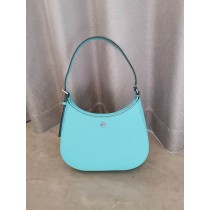 Tory Burch Emerson Patent Zip Shoulder Bag Blue