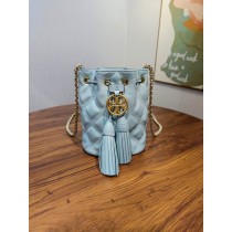 Tory Burch Fleming Mini Soft Bucket Bag Blue