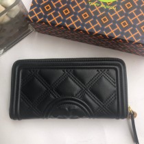 Tory Burch Fleming Soft Zip Continental Wallet Black