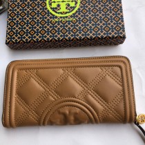 Tory Burch Fleming Soft Zip Continental Wallet Brown