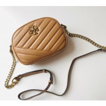 Tory Burch Kira Chevron Camera Bag Caramel