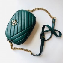 Tory Burch Kira Chevron Camera Bag Dark Green
