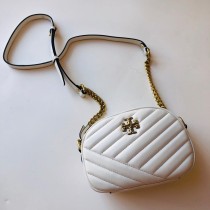 Tory Burch Kira Chevron Camera Bag White