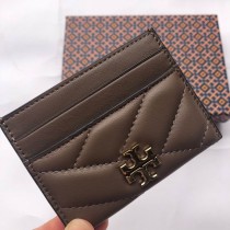 Tory Burch Kira Chevron Card Case Coffe