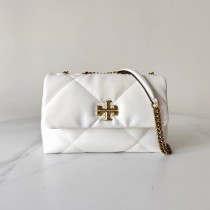 Tory Burch Kira Diamond Quilt Convertible Shoulder Bag White