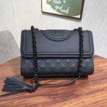Tory Burch Large Fleming Matte Convertible Shoulder Bag Black