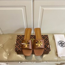 Tory Burch Leather Slide Brown