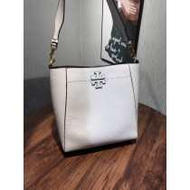 Tory Burch Mcgraw Hobo Bucket Bag White
