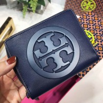 Tory Burch Mini Charlie Zip Wallet Navy Blue