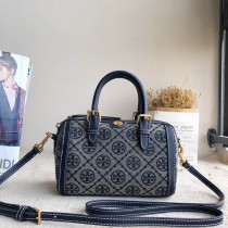 Tory Burch Mini T Monogram Barrel Bag Tory Navy