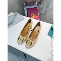 Tory Burch Multi Logo 55MM Leather Pump Beige