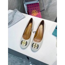 Tory Burch Multi Logo 55MM Leather Pump White
