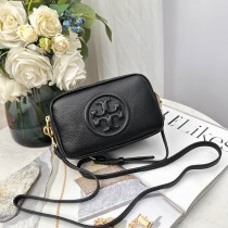 Tory Burch Perry Bombé Embossed Mini Bag Black