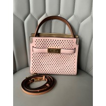 Tory Burch Petite Lee Radziwill Perforated Double Bag Tuscan Blush