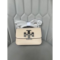 Tory Burch Small Eleanor Pebbled Convertible Shoulder Bag Oat