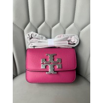 Tory Burch Small Eleanor Pebbled Convertible Shoulder Bag Plumberry