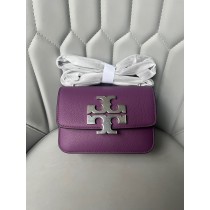 Tory Burch Small Eleanor Pebbled Convertible Shoulder Bag Wild Thistle