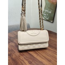 Tory Burch Small Fleming Convertible Shoulder Bag Cream