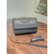 Tory Burch Small Fleming Convertible Shoulder Bag Overcast