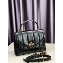 Tory Burch Small Kira Quilted Satchel Black