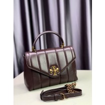 Tory Burch Small Kira Quilted Satchel Coffee