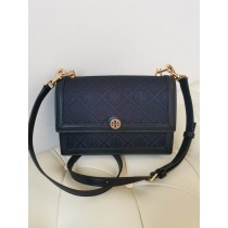 Tory Burch Small T Monogram Shoulder Bag Black