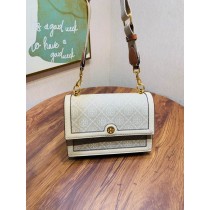 Tory Burch Small T Monogram Shoulder Bag Ivory