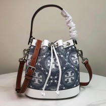Tory Burch T Monogram Bucket Bag Blue
