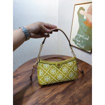 Tory Burch T Monogram Contrast Embossed Shoulder Bag Island Palm