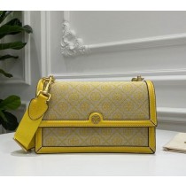 Tory Burch T Monogram Jacquard Shoulder Bag Yellow