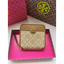 Tory Burch T Monogram Jacquard Wallet Brown