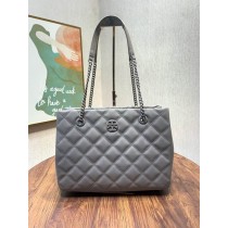 Tory Burch Willa Tote Bag Matte Gray
