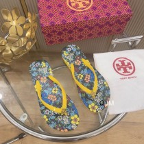 Tory Burch Women Flip Flop Floral Multicolor