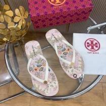 Tory Burch Women Flip Flop Floral Pattern Pink