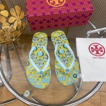 Tory Burch Women Hot-Air Balloon Pattern Flip Flop Green