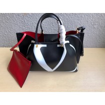 Valentino Garavani Large VLogo Escape Tote Calfskin Black White
