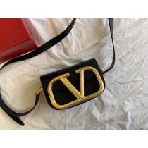 Valentino Garavani Mini Super V Bag Calfskin Black