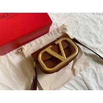 Valentino Garavani Mini Super V Bag Calfskin Brown