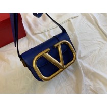 Valentino Garavani Mini Super V Bag Calfskin Navy Blue