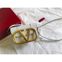 Valentino Garavani Mini Super V Bag Calfskin White