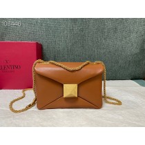 Valentino Garavani One Stud Crossbody Bag Brown