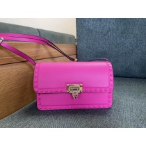 Valentino Garavani Rockstud23 Smooth Calfskin Shoulder Bag Rose Pink