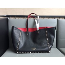Valentino Garavani Rockstud Reversible Tote Bag Red Black