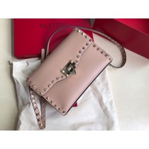 Valentino Garavani Rockstud S Leather Shoulder Bag Pink
