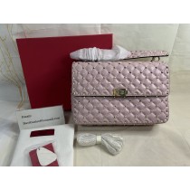 Valentino Garavani Rockstud Spike Chain Bag Nappa Lambskin Pink