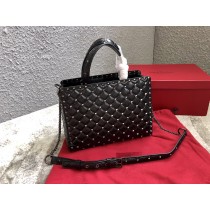 Valentino Garavani Rockstud Spike Tote Bag Black