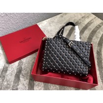 Valentino Garavani Rockstud Spike Tote Bag Black