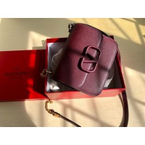 Valentino Garavani Small Vsling Shoulder Bag Burgundy