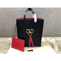 Valentino Garavani V Ring Tote Bag Black