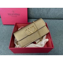 Valentino Garavani VSling Signature Wallet Chain Gold